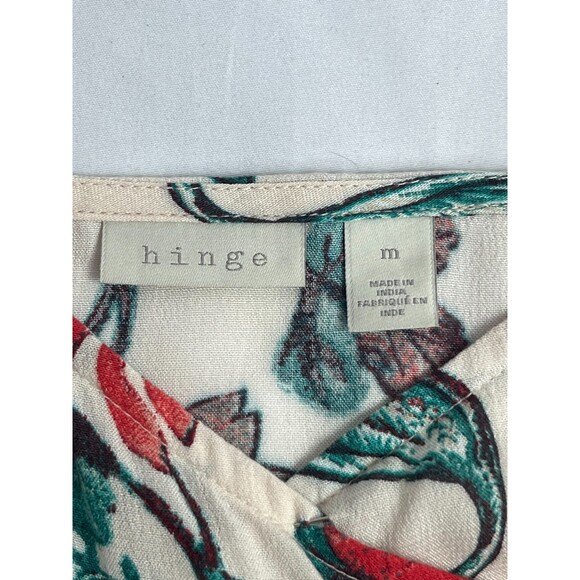 Hinge Floral Maxi Wrap Dress Size M Boho Feminine Romantic Tropical Prairie Cute - Picture 10 of 12